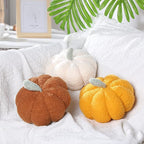 Namalu 3 Pcs Thanksgiving Pumpkin Pillows 3D Throw Cushion Soft Sofa Pillows Stuffed Pumpkin Decoration for Fall Winter Living Room Home Christmas Thank You Gifts(7.87 Inch,White, Yellow, Brown)