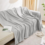 MEETSKY Couch Cover Sectional L Shape Sofa Covers Protector Sofa Throw Cover Washable Sectional Sofa Slipcovers, Thick Soft Fabric Chenille Modern Style for Living Room, 91" x 118", Light Gray