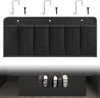 RVZONE RV Shoe Pockets 6 Large Pockets Heavy Hanging Bedside Storage Organizer with Sturdy Hooks Storage Pockets Hangs on bed for Shoes Toys and Tool Accessories