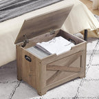 GarveeHome 23.6 in Storage Chest, Wooden Storage Bench with Safety Hinge, Easy Assembly, Large Shoe Bench for Entryway, Living Room, Bedroom