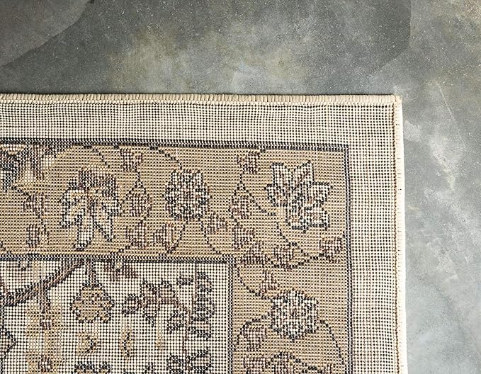 Unique Loom Espahan Collection Area Rug - Cape Cod (2' 2" x 3' 1" Rectangle, Ivory/ Beige)