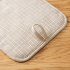 KITCHENAID Gourmet Series Gridlines Pot Holders 2-Pack Set, Heat Resistant up to 600°F, Soft Silicone Grip, Magnetic Cuff, Milkshake Tan, 8"x8"