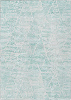 Addison Rugs Chantille ACN591 Aqua 9' x 12' Indoor Outdoor Area Rug, Easy Clean, Machine Washable, Non Shedding, Bedroom, Living Room, Dining Room, Kitchen, Patio Rug