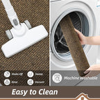 BEQHAUSE 20"x32" Entryway Rug Indoor Door Mat Non-Slip Washable, Hallway Rugs Absorbent & Stain Resist Hall Carpet Runner Rugs for Entryway, Front Door Floor Mats Laundry Room Rugs for Entry, Brown