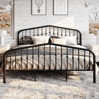 SHA CERLIN King Size Metal Platform Bed Frame
