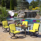 Arden Selections Outdoor Dining Chair Cushion 20 x 20, Lemon Yellow Leala