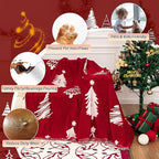 MYSKY HOME 71X134 inches Sofa Christmas Couch Cover, Sectional Sofa Covers Sofa Slipcover for 3 Cushion Couch, L Shape Couch Covers for Dogs, Kids, Washable Sofa Blanket, Furniture Protector, Red
