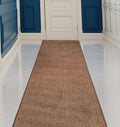 Custom Made Runner Rug Low Pile with Rubber Backing for Kitchen Foyer Hallway Entry Choose Your Length Size 31 Inch Wide Solid and Plain Brown Color (3 feet x 31 Inch)