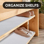 RAY STAR 12X120 Inch Shelf Liner for Kitchen Cabinets, Non-Adhesive Cabinet Liner Washable, PVC Drawer Liner for Dresser Non-Slip Bathroom (Black Circle)(4 Roll)