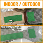 Ottomanson 2'7" x 8' Hallway Runner with Scraper Pile - Extra Durable Non-Slip Rug Mat for Indoor & Outdoor Use - Ideal for Kitchen, Entryway & Garage - High-Traffic Carpet, Green