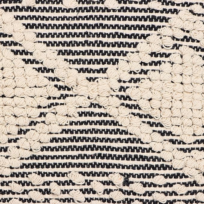 REDEARTH · Handmade Boho Throw Pillow Covers - Bohemian Chic Farmhouse Style - Accent Woven Indoor and Outdoor Cushion Cases for Couch - Bed - Chair - Sofa - Benches – Set of 2-18"x18" - Black
