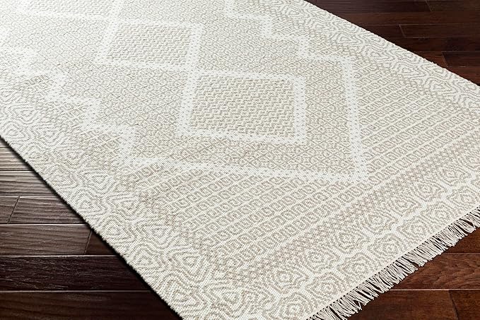 Mark&Day Wool Rugs, 2x8 Nishnabotny Cottage Medium Beige Runner Area Rug, Beige Carpet for Hallway, Kitchen, Bedroom or Living Room (2'6" x 8' Runner)