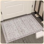 Istana Rugs 2x3 - Beige Grey/Light Cream Area Rug - Foldable 2x3 Washable Rug Non Slip - Anti-Slip Home Area Rugs - Soft Microfiber Non Skid Area Rug