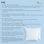 Euro Size Pillow Protectors (Set of 2) - European Square 16x16 Pillow Covers Waterproof Hypoallergenic Dust Proof Zippered Encasement