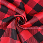 Waterproof Checkered Tablecloth Fabric - Rectangle 58x84 Inch Christmas Plaid Table Cloth for Indoor/Outdoor Use - Xmas Table Cover for Kitchen, BBQs, and Parties