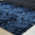 duduta Navy Blue Soft Fluffy Rug 4x6 ft, Tie-Dyed Shag Fuzzy Plush Rectangle Carpet for Bedroom Nursery Living Room Home Decor
