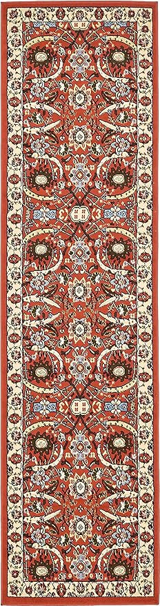 Unique Loom Espahan Collection Area Rug - Cape Cod (2' 7" x 10' Runner, Terracotta/ Black)