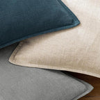 EMEMA Decorative Linen Throw Pillow Covers 20x20 Inch Light Grey Boho Farmhouse Neutral Couch Throw Pillows for Bed Pack of 2 Accent Pillowcase Modern Sofa Cushion Livingroom Home