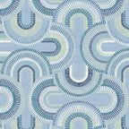 Arden Outdoor Dining Chair Cushion, 20 x 20, Rain-Proof, Fade Resistant, 20 x 20, Coastal Blue Geometric