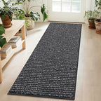 BEQHAUSE Hallway Runner Rugs 2x6, Hallway Rug Non-Slip Washable(Rolled-Up NO Creases), Runner Rug Absorbent Stain Resistant Hall Rug Carpet Runner, Entryway Rugs Floor Mat Laundry Room Rugs, Charcoal