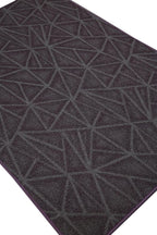 Furnish my Place Geometrical Pattern Indoor/Outdoor Refine Purple Rug, Abstract Area Rug, Doorway Mat, Contemporary Rug for Living Room, Entryway, Made in USA - 3' x 12' Oval