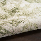 Nourison Home Astra Machine Washable Ivory Green 2'2" x 8' Area Rug - Easy Clean, Non Shedding, Bed Room, Living Room, Dining Room, Kitchen (8' Runner)
