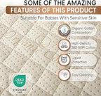 Crib Luxury Quilted Organic Mattress Protector Pad - Certified Organic Cotton, Waterproof Skin-Friendly Breathable Mattress Cover - Premium 380 GSM Comfort - Jersey Cotton Skirt