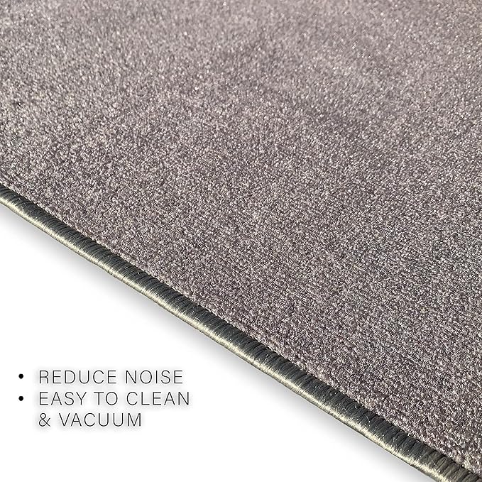 Custom Made Runner Rug Low Pile with Rubber Backing for Kitchen Foyer Hallway Entry Choose Your Length Size 26 Inch Wide Solid and Plain Grey Color (22 feet x 26 inch)