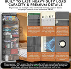PAULONE Over the Door Organizer Heavy Duty – 96 Lbs Capacity 20 Pair Shoe Rack with Multi-Size Pockets Fits Tall Boots up to 11.8", Breathable Mesh, Metal Hooks – Also for Bags, Toys, Toiletries