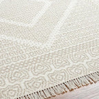Mark&Day Wool Rugs, 2x8 Nishnabotny Cottage Medium Beige Runner Area Rug, Beige Carpet for Hallway, Kitchen, Bedroom or Living Room (2'6" x 8' Runner)