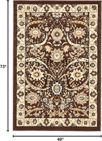 Unique Loom Espahan Collection Area Rug - Cape Cod (4' 1" x 6' 1" Rectangle, Brown/ Beige)