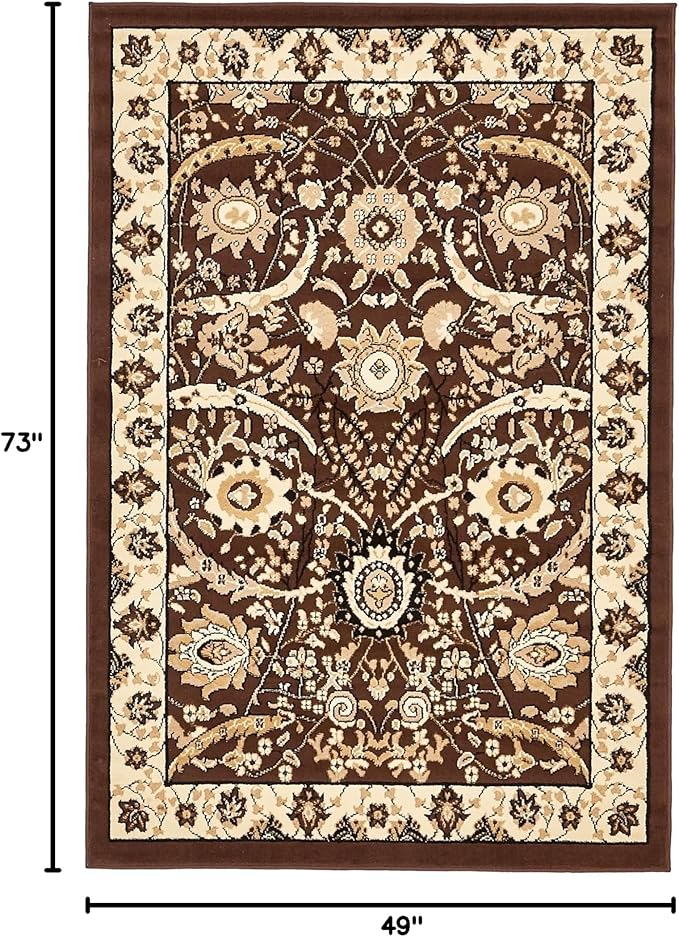 Unique Loom Espahan Collection Area Rug - Cape Cod (4' 1" x 6' 1" Rectangle, Brown/ Beige)