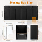 RVZONE RV Shoe Pockets 6 Large Pockets Heavy Hanging Bedside Storage Organizer with Sturdy Hooks for Shoes, Toys and Tools