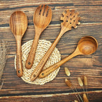 Teak Wooden Spoons for Cooking - 8Pcs Kitchen Utensils Set With Spatulas