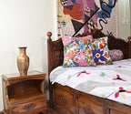 Roses Floral Pillow Cover Flower Farmhouse Chair Cushion Suzani Flowers Pillowcase Boho Florals Accent Throw Pillowsham Wool Hand Embroidered Size 18x18