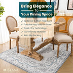 Istana Bedroom Rugs 5x7 - Pink Beige Whisper/Grey/Blue Carpet - Kid & Pet Friendly Carpets for Living Room 5x7-5x7 Rugs for Bedroom - Eco-Friendly & Foldable Dining Room Rug