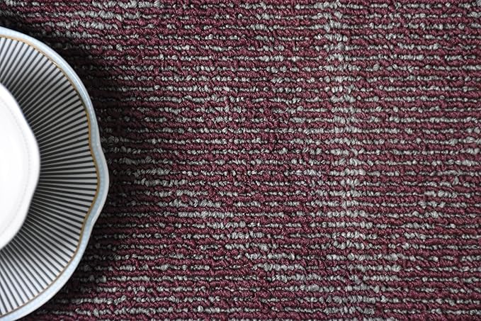 Furnish my Place Geometrical Pattern Indoor/Outdoor Refine Burgundy Abstract Area Rug, Doorway Mat, Contemporary Rug for Living Room, Entryway, Made in USA - 4' x 8' Oval