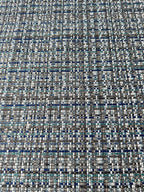 OctoRose 3 Side Zipper Upholstery Thick Linen Tweed Blue Grey, Full Size Futon Cover Sofa DayBed Mattress Slipcover (Linen-Blue/Grey, Full Size)