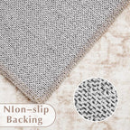 Vintage Living Room Area Rug - 8x10 Large Machine Washable Boho Moroccan Rug Distressed Farmhouse Rugs for Bedroom - Soft Non-Slip Indoor Carpet for Dining Room Office Nursery(Retro Beige, 8'x10')