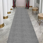 Ottomanson 2'7" x 30' Hallway Runner with Scraper Pile - Extra Durable Non-Slip Rug Mat for Indoor & Outdoor Use - Ideal for Kitchen, Entryway & Garage - High-Traffic Carpet, Gray