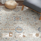jinchan Runner Rug 2x5 Washable Hallway Rug Distressed Orange Multi Vintage Floral Runner Kitchen Floor Cover Indoor Mat Retro Entryway Living Room Bedroom Office Farmhouse