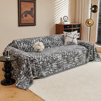 MYSKY HOME Couch Covers for 3 Cushion Couch Sofa, Chenille L Shape Sectional Couch Cover - Pet-Friendly, Machine Washable, Non-Slip Sofa Protector for Dogs, Kids, 71"x118", Grey Blur Mottling