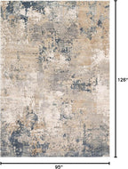 Loloi Teagan Collection TEA-06 Sand/Mist 7'-11" x 10'-6" Area Rug, Large, Soft Neutral Rug, High-Traffic for Living Room, Bedroom, Home Office, Dining Area