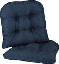 Klear Vu Gripper Overstuffed Universal Non-Slip Dining Chair Cushions for Kitchen Decor or Office Use, U-Shaped Skid-Proof Seat Pad, 17x17 Inches, 2 Count (Pack of 1), Solid Indigo