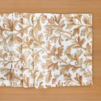 Solino Home 100% Pure Linen Fall Table Runner 90 Inches Long - Floral Print Table Runner 14 x 90 Inch for Autumn - Handcrafted and Machine Washable - Fallen Leaves Print