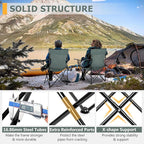 Joyfair Portable Camping Chair, Outdoor Lawn Folding Chairs for Adults, Heavy Duty Large Foldable Chairs for Beach, Fishing, Tailgating and More Outdoor Sport, Carry Bag & Cup Holder
