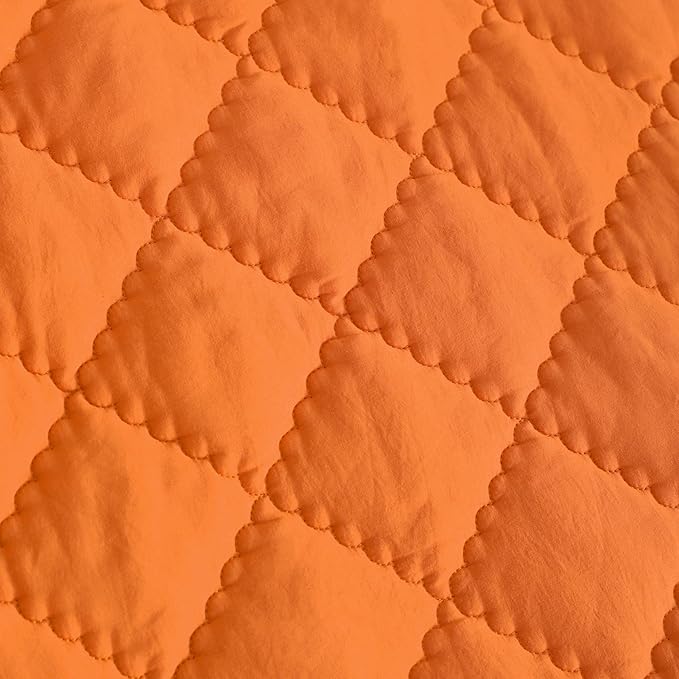 NTBAY Down Alternative Toddler Comforter, Lightweight and Warm Solid Color Baby Crib Quilted Blanket, 39x47 inches, Orange
