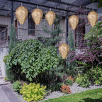 Honoson 8 Pcs Waterproof Hanging Lantern for Home Garden Yard Outdoors (Sandy Brown)