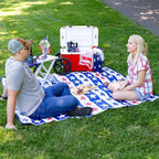 Camco 51695 White Large Adirondack Portable Outdoor Folding Side Table, Perfect for The Beach, Camping, Picnics, Cookouts and More, Weatherproof and Rust Resistant