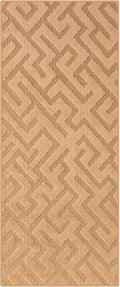 6ft Custom Cut Runner Rug for Indoor Entryway Foyer - Gold Tan | Non-Slip | Washable & Edge Bound